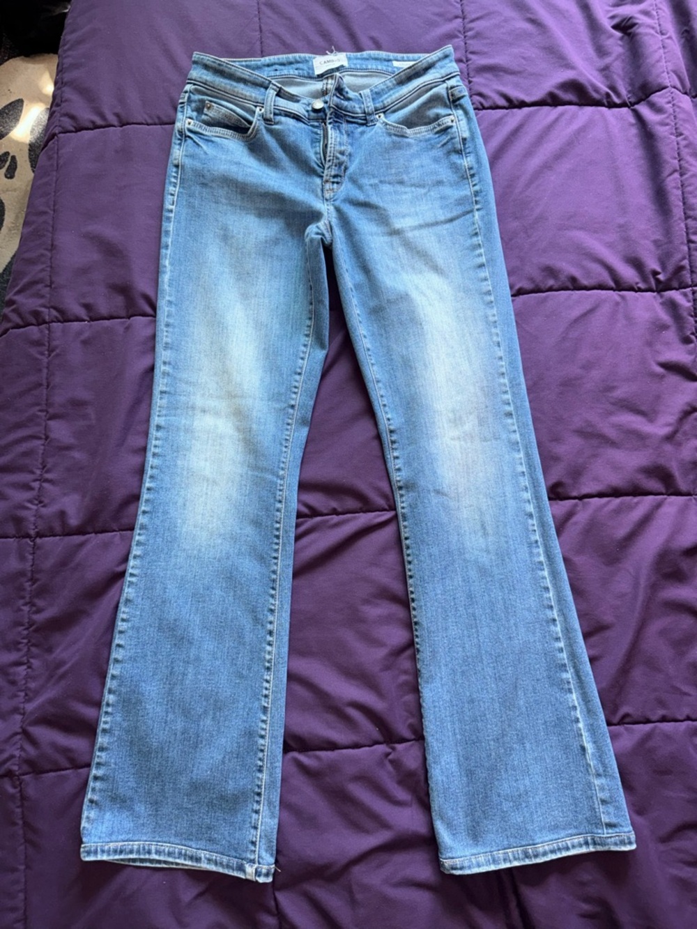 Light Blue Wide Leg Jeans - Unbranded